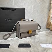 YSL MEDIUM BELLECHASSE BAG GRAY 482051 SIZE 22 CM - 4