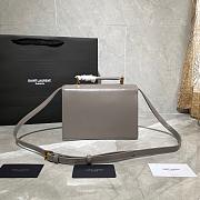 YSL MEDIUM BELLECHASSE BAG GRAY 482051 SIZE 22 CM - 2