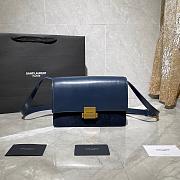 YSL MEDIUM BELLECHASSE BLUE 482044 SIZE 24 CM - 1