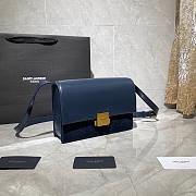 YSL MEDIUM BELLECHASSE BLUE 482044 SIZE 24 CM - 2