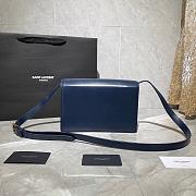 YSL MEDIUM BELLECHASSE BLUE 482044 SIZE 24 CM - 5