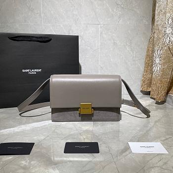 YSL MEDIUM BELLECHASSE GRAY 482044 SIZE 24 CM