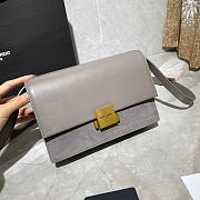 YSL MEDIUM BELLECHASSE GRAY 482044 SIZE 24 CM - 3