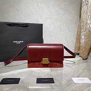 YSL MEDIUM BELLECHASSE BORDEAUX 482044 SIZE 24 CM - 1