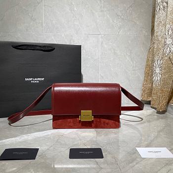 YSL MEDIUM BELLECHASSE BORDEAUX 482044 SIZE 24 CM