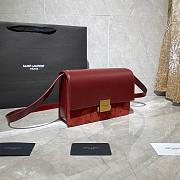 YSL MEDIUM BELLECHASSE BORDEAUX 482044 SIZE 24 CM - 2