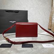 YSL MEDIUM BELLECHASSE BORDEAUX 482044 SIZE 24 CM - 3