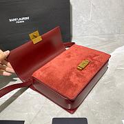 YSL MEDIUM BELLECHASSE BORDEAUX 482044 SIZE 24 CM - 5
