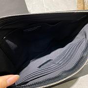 YSL MONOGRAM DOCUMENT HOLDER BLACK & BLACK METAL 440222 SIZE 36 CM - 4