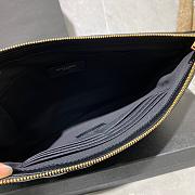 YSL MONOGRAM DOCUMENT HOLDER BLACK & GOLD-TONE METAL 440222 SIZE 36 CM - 6