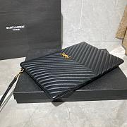 YSL MONOGRAM DOCUMENT HOLDER BLACK & GOLD-TONE METAL 440222 SIZE 36 CM - 5