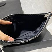 YSL MONOGRAM MEDIUM DOCUMENT HOLDER BLACK & BLACK METAL 413444 SIZE 30 CM - 6