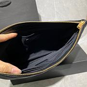 YSL MONOGRAM MEDIUM DOCUMENT HOLDER BLACK & GOLD-TONE METAL 413444 SIZE 30 CM - 5