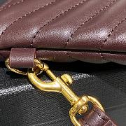 YSL MONOGRAM MEDIUM DOCUMENT HOLDER BORDEAUX & GOLD-TONE METAL 413444 SIZE 30 CM - 4