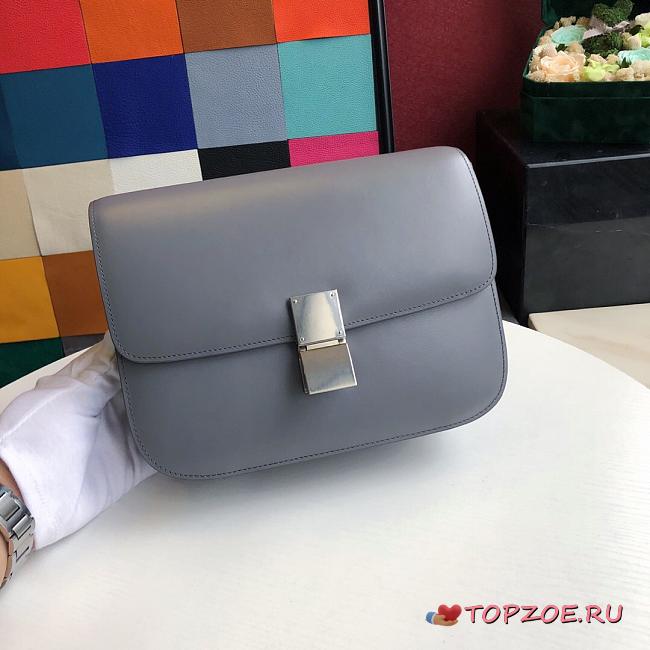 CELINE MEDIUM CLASSIC BAG GRAY 189173 SIZE 24 x 18 x 7 CM - 1
