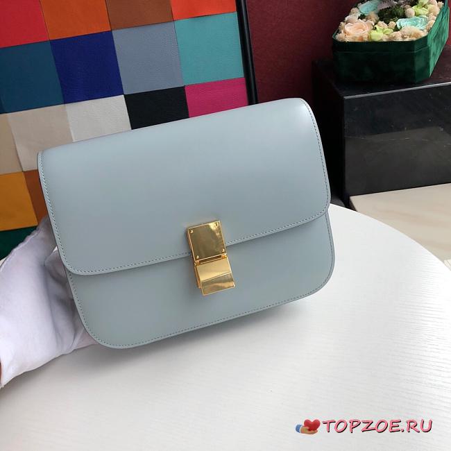 CELINE MEDIUM CLASSIC BAG LIGHT BLUE 189173 SIZE 24 x 18 x 7 CM - 1