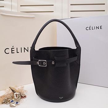 CELINE BIG BAG NANO BUCKET BAG BLACK 187243 SIZE 21 CM