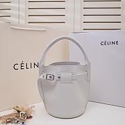 CELINE BIG BAG NANO BUCKET BAG WHITE 187243 SIZE 21 CM - 1