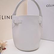 CELINE BIG BAG NANO BUCKET BAG WHITE 187243 SIZE 21 CM - 6