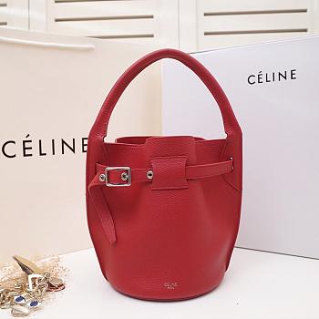 CELINE BIG BAG NANO BUCKET BAG RED 187243 SIZE 21 CM