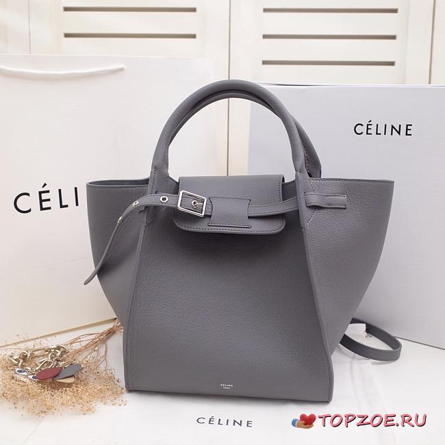 CELINE BIG BAG SMALL LONG STRAP GRAY 183313 SIZE 24 CM - 1