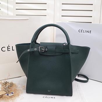 CELINE BIG BAG SMALL LONG STRAP EMERALD GREEN 183313 SIZE 24 CM