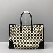 CELINE HORIZONTAL CABAS TRIOMPHE BLACK 194342 SIZE 43 CM  - 4
