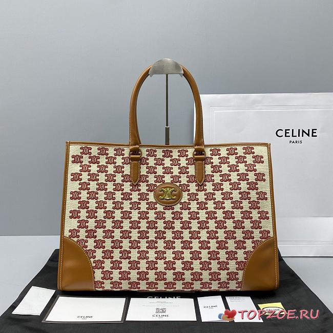 CELINE HORIZONTAL CABAS TRIOMPHE FOX RED 194342 SIZE 43 CM - 1