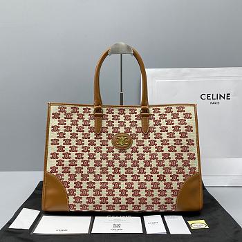 CELINE HORIZONTAL CABAS TRIOMPHE FOX RED 194342 SIZE 43 CM