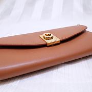 CELINE LONG WALLET ON CHAIN BROWN CALFSKIN SIZE 19 CM - 4