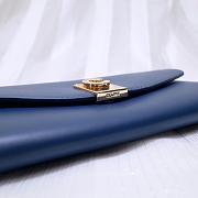 CELINE LONG WALLET ON CHAIN NAVY BLUE CALFSKIN SIZE 19 CM - 5