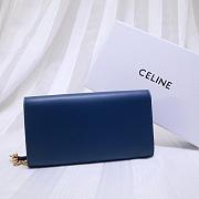 CELINE LONG WALLET ON CHAIN NAVY BLUE CALFSKIN SIZE 19 CM - 4