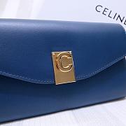 CELINE LONG WALLET ON CHAIN NAVY BLUE CALFSKIN SIZE 19 CM - 3