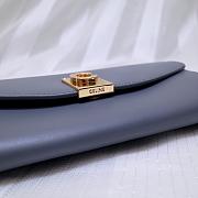 CELINE LONG WALLET ON CHAIN GRAY CALFSKIN SIZE 19 CM - 5