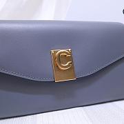 CELINE LONG WALLET ON CHAIN GRAY CALFSKIN SIZE 19 CM - 3