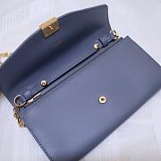 CELINE LONG WALLET ON CHAIN GRAY CALFSKIN SIZE 19 CM - 2