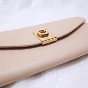 CELINE LONG WALLET ON CHAIN LIGHT BEIGE CALFSKIN SIZE 19 CM - 6