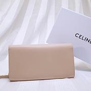 CELINE LONG WALLET ON CHAIN LIGHT BEIGE CALFSKIN SIZE 19 CM - 3