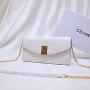 CELINE LONG WALLET ON CHAIN WHITE CALFSKIN SIZE 19 CM - 4
