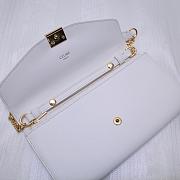 CELINE LONG WALLET ON CHAIN WHITE CALFSKIN SIZE 19 CM - 2