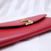 CELINE LONG WALLET ON CHAIN RED CALFSKIN SIZE 19 CM - 5