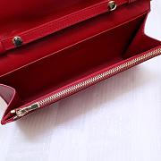 CELINE LONG WALLET ON CHAIN RED CALFSKIN SIZE 19 CM - 3