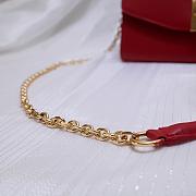 CELINE LONG WALLET ON CHAIN RED CALFSKIN SIZE 19 CM - 2