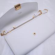 CELINE LONG WALLET ON CHAIN BLACK & WHITE CALFSKIN SIZE 19 CM - 2