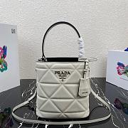 PRADA SPECTRUM LEATHER BAG WHITE 1BA319 SIZE 21.5 CM - 1