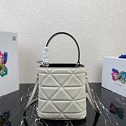 PRADA SPECTRUM LEATHER BAG WHITE 1BA319 SIZE 21.5 CM - 2