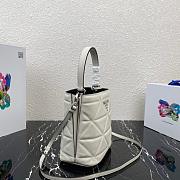 PRADA SPECTRUM LEATHER BAG WHITE 1BA319 SIZE 21.5 CM - 6