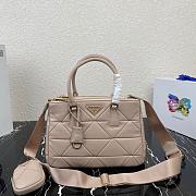 PRADA SMALL LAMPSKIN GALLERIA BAG BEIGE 1BA863 SIZE 28 CM - 1