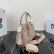 PRADA SMALL LAMPSKIN GALLERIA BAG BEIGE 1BA863 SIZE 28 CM - 3