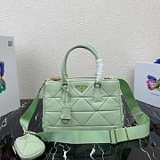 PRADA SMALL LAMPSKIN GALLERIA BAG LIGHT GREEN 1BA863 SIZE 28 CM - 1